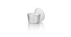 Bak PP 101/45 rond 250 ml transparant geribbeld